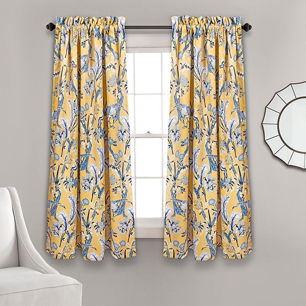 Lush Decor 2 Pack Dolores Room, Yellow Dining Room Curtains