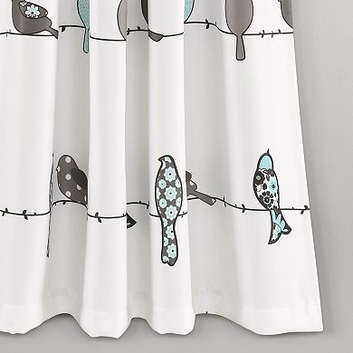 Lush Decor Rowley Birds Room Darkening Window Curtain Set