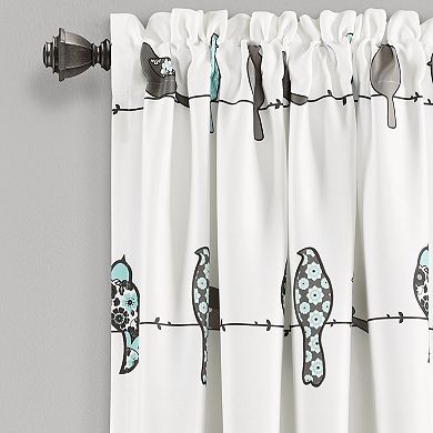 Lush Decor Rowley Birds Room Darkening Window Curtain Set