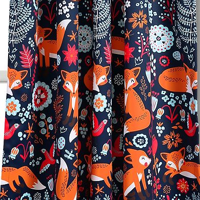 Lush Decor 2-pack Pixie Fox Room Darkening Window Curtain