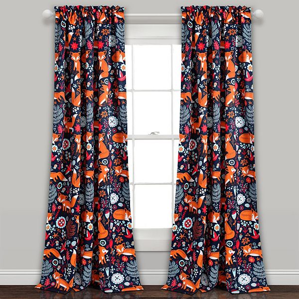 Lush Decor 2-pack Pixie Fox Room Darkening Window Curtain