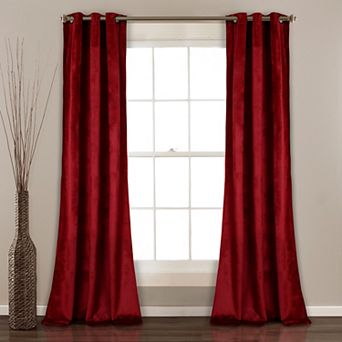 Lush Decor Prima Velvet Solid Room Darkening Window Curtains Set