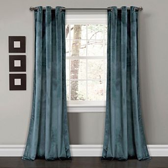 Lush Decor Prima Velvet Solid Room Darkening Window Curtains Set