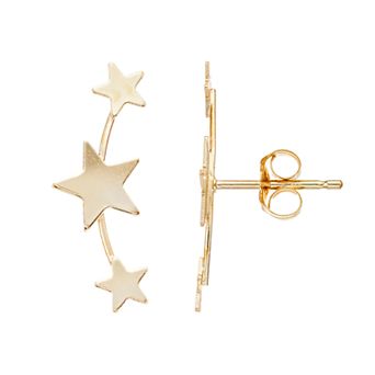 Taylor Grace 10k Gold Star Climber Earrings