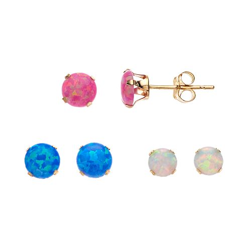 Stella Grace 10k Opal Earring Set