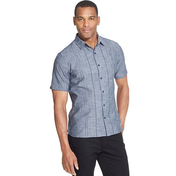 Men's Van Heusen Never Tuck Slim-Fit Easy-Care Printed Button-Down Shirt