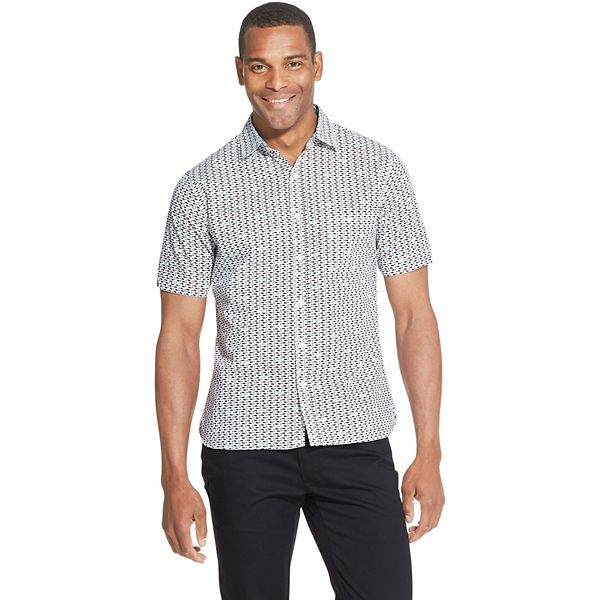 Men's Van Heusen Never Tuck Slim-Fit Easy-Care Printed Button-Down Shirt