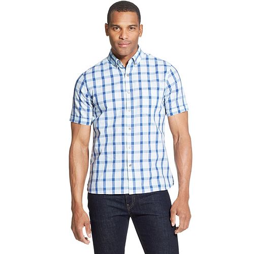 Men's Van Heusen Never Tuck Slim-Fit Easy-Care Printed Button-Down Shirt