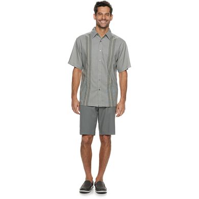 Men's Haggar® Cool 18® Classic-Fit Microfiber Button-Down Shirt