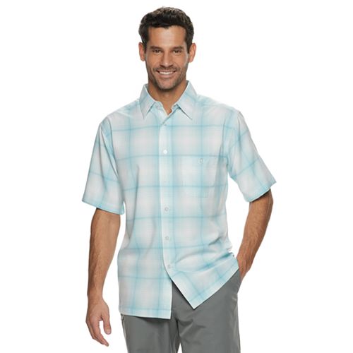 Men's Haggar® Cool 18® Classic-Fit Microfiber Button-Down Shirt