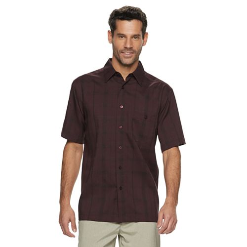 microfiber button down shirt