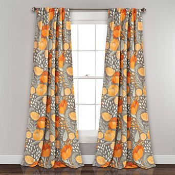 Lush Decor Poppy Garden Room Darkening Window Curtain Set