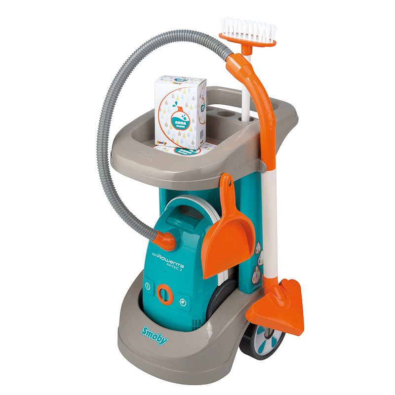 Smoby Rowenta Cleaning Trolley with Vacuum Cleaner, Multicolor