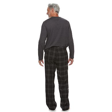 Men's Croft & Barrow® Sleep henley & Plaid Flannel Sleep Pants Gift Set