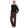 Men's Croft & Barrow® Sleep henley & Plaid Flannel Sleep Pants Gift Set