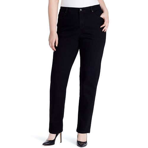 Plus Size Gloria Vanderbilt Amanda Embellished High-Waisted Tapered Jeans