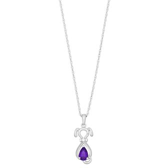 LeRose by Lexi and Rose Sterling Silver Gemstone & Lab-Created White Sapphire Dog Pendant