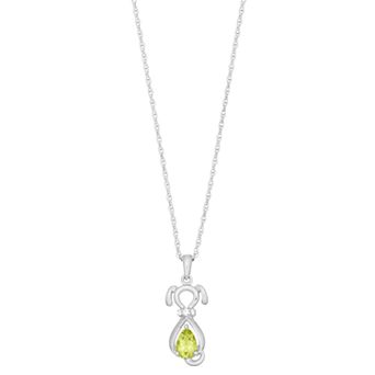 LeRose by Lexi and Rose Sterling Silver Gemstone & Lab-Created White Sapphire Dog Pendant