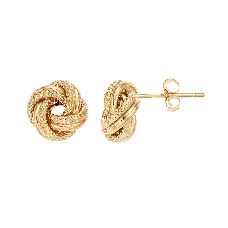 Forever 14K Love Knot Stud Earrings, Womens, Gold