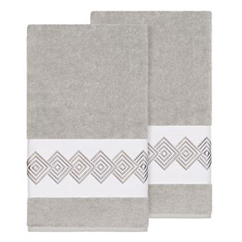 Linum Home Textiles Turkish Cotton Noah Embellished Bath Towel Set