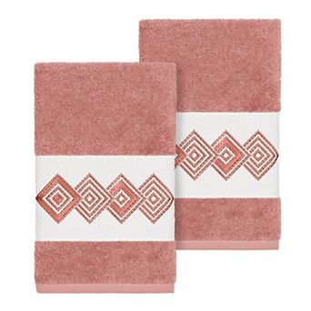 Linum Home Textiles Turkish Cotton Noah Embellished Hand Towel Set