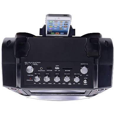 Karaoke USA GF846 Complete Bluetooth Karaoke System with LED Sync Lights