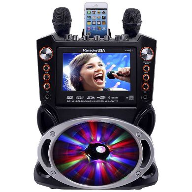 Karaoke USA GF846 Complete Bluetooth Karaoke System with LED Sync Lights