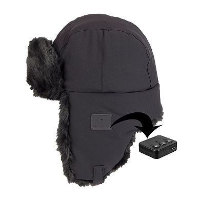 Men's Exact Fit Faux-Fur Trapper Hat with Bluetooth Technology