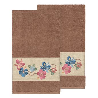 Linum Home Textiles Turkish Cotton Caroline Embellished Bath Towel Set