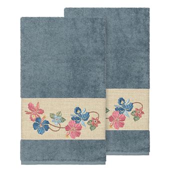 Linum Home Textiles Turkish Cotton Caroline Embellished Bath Towel Set
