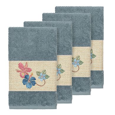 Linum Home Textiles Turkish Cotton Caroline Embellished Hand Towel Set