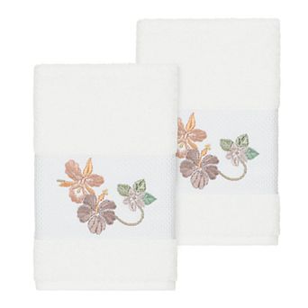 Linum Home Textiles Turkish Cotton Caroline Embellished Hand Towel Set