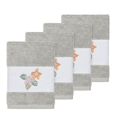 Linum Home Textiles Turkish Cotton Caroline Embellished Washcloth Set