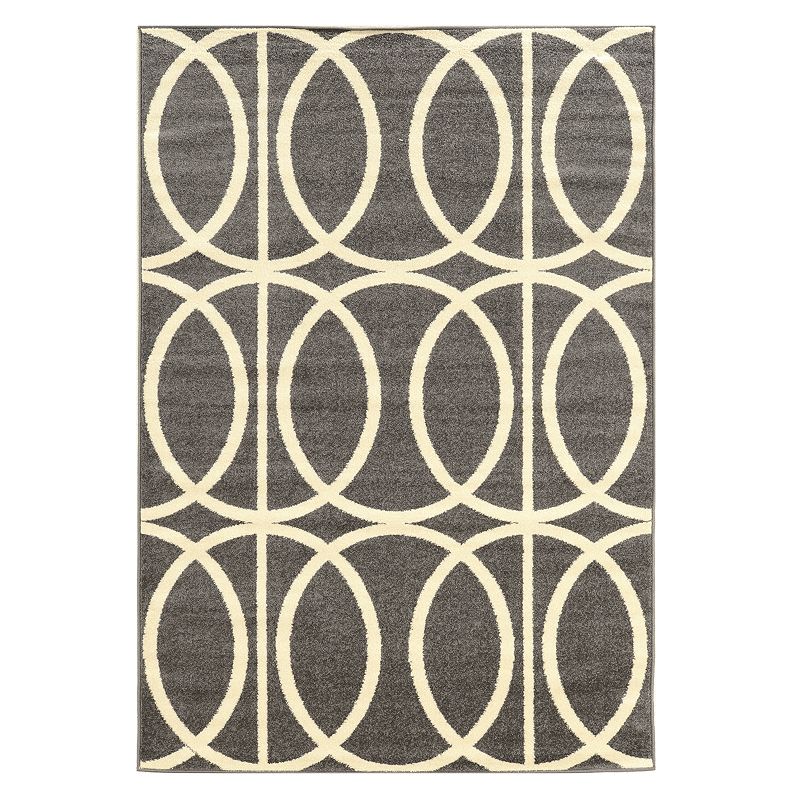 Linon Claremont Links Geometric Rug, Grey, 8X10 Ft