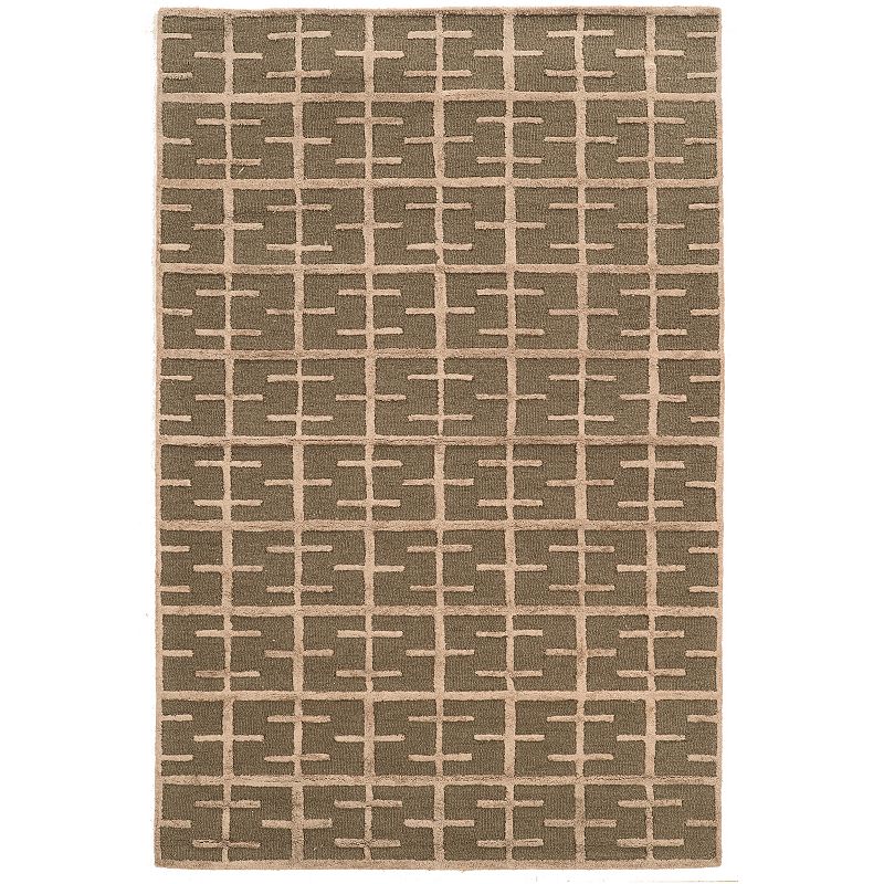 Linon Aspire Tetris Rug, Brown, 8X11 Ft