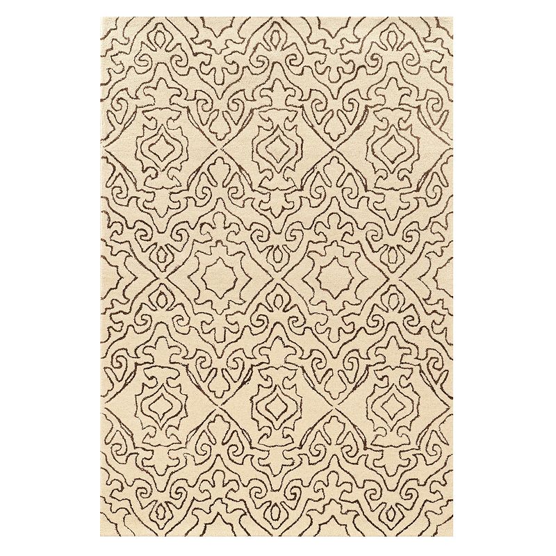 Linon Aspire Abstract Geometric Rug, Beig/Green, 8X11 Ft