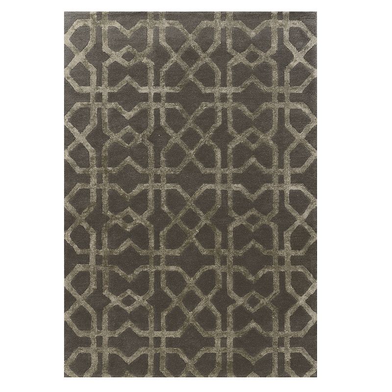 Linon Aspire Geometric Rug, Grey, 8X11 Ft