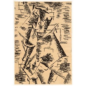 Linon Masters Sprinter Cream & Charcoal Indoor Area Rug