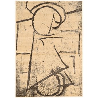 Linon Masters Dial Cream & Taupe Indoor Area Rug