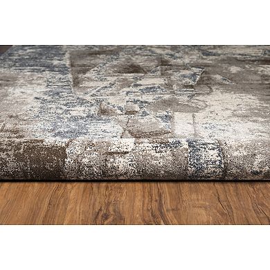 Linon Masters Man Grey & Taupe Indoor Area Rug