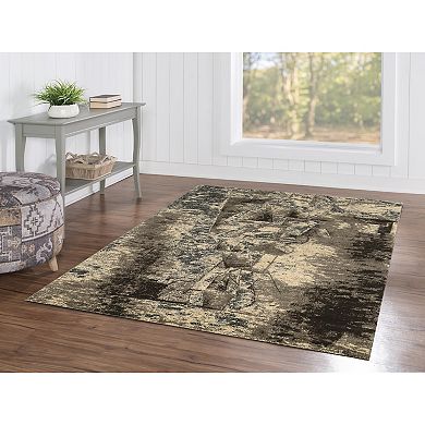 Linon Masters Man Grey & Taupe Indoor Area Rug