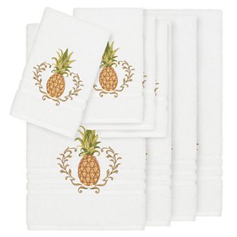 Linum Home Textiles 8 pc Turkish Cotton Welcome Embellished Towel Set
