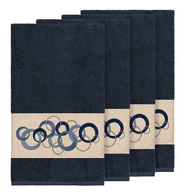 Linum Home Textiles Turkish Cotton Annabelle Embellished Bath Towel Set