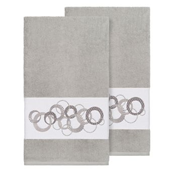 Linum Home Textiles Turkish Cotton Annabelle Embellished Bath Towel Set