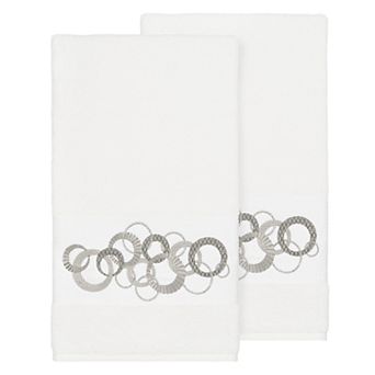 Linum Home Textiles Turkish Cotton Annabelle Embellished Bath Towel Set