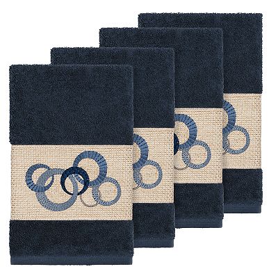 Linum Home Textiles Turkish Cotton Annabelle Embellished Hand Towel Set