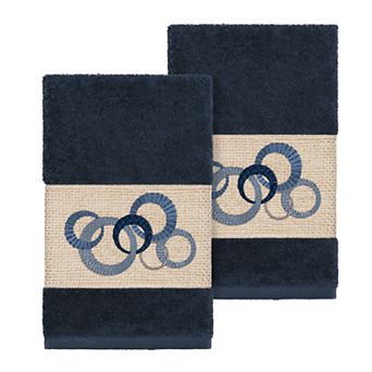 Linum Home Textiles Turkish Cotton Annabelle Embellished Hand Towel Set