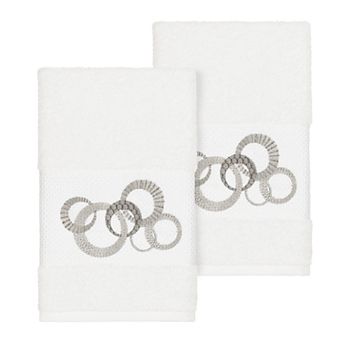 Linum Home Textiles Turkish Cotton Annabelle Embellished Hand Towel Set