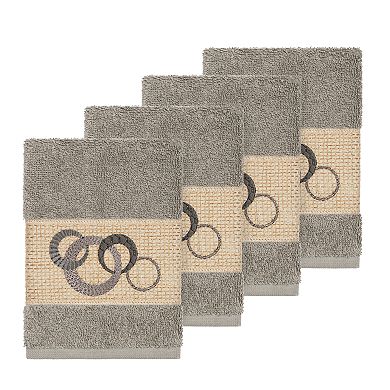 Linum Home Textiles Turkish Cotton Annabelle Embellished Washcloth Set
