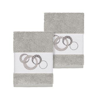 Linum Home Textiles Turkish Cotton Annabelle Embellished Washcloth Set